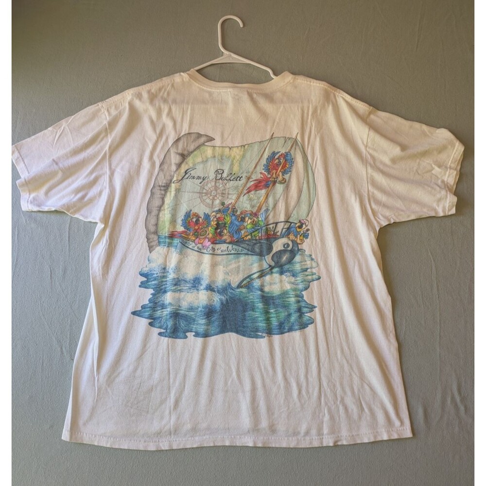 Vintage 2006 Jimmy Buffett Tour T Shirt Mens 2XL White Party End Of The World